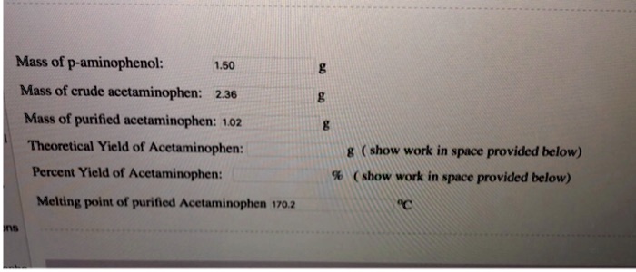 solved-mass-of-p-aminophenol-1-50-mass-of-crude-acetaminophen-mass