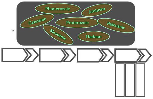 'Arrange the following eons and era according to geologic timeline ...