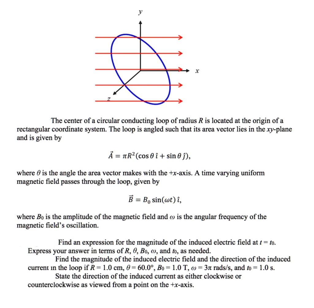 The Center Of A Circular Conducting Loop Of Radius R Solvedlib