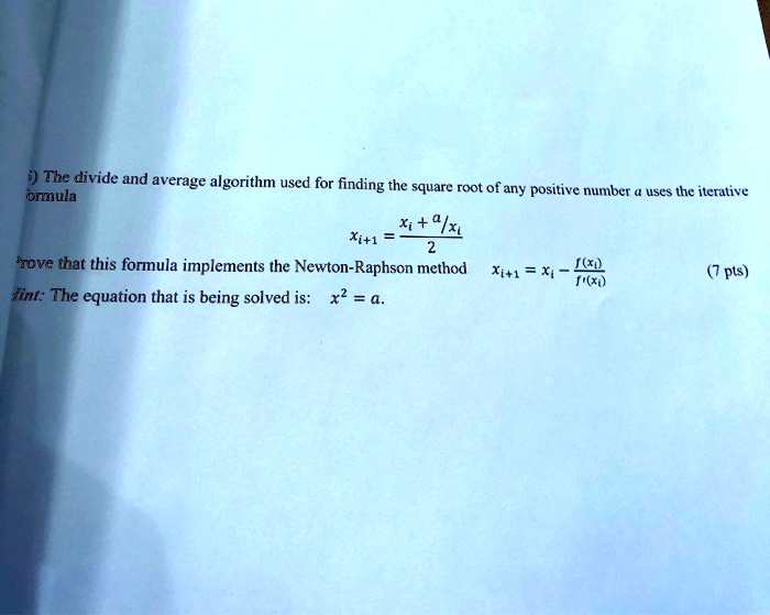 solved-the-divide-and-average-algorithm-used-for-finding-the-square