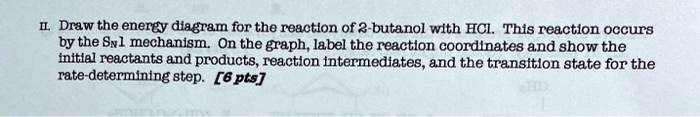 SOLVED:Draw the enerey dlagram for the reactlon of 3 butanol with HCL ...