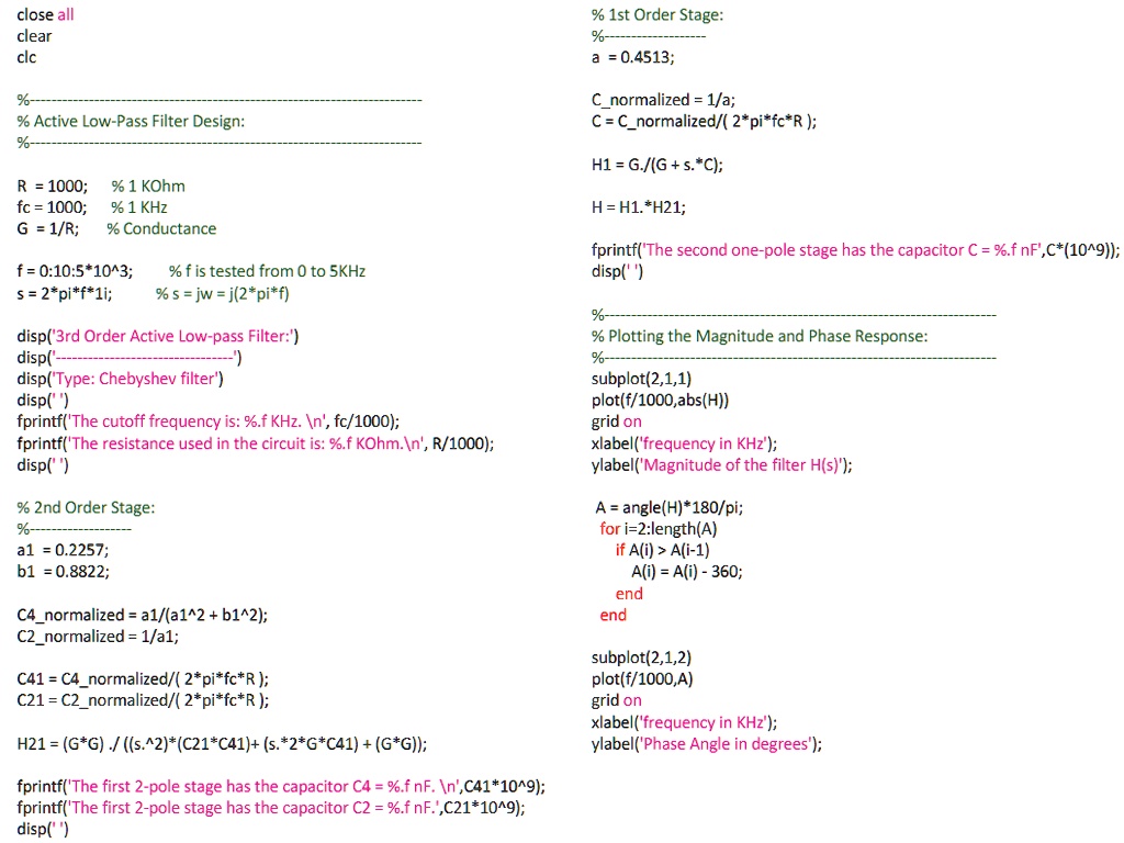 SOLVED: 2. Design a 2nd order Butterworth low-pass filter with a cut ...