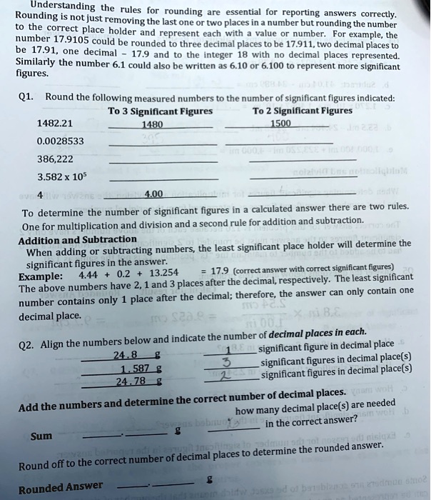 Understanding the rules for rounding are essential for reporting ...