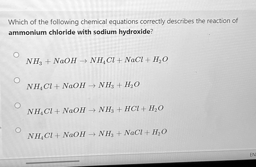 VIDEO solution: Which of the following chemical equations correctly ...