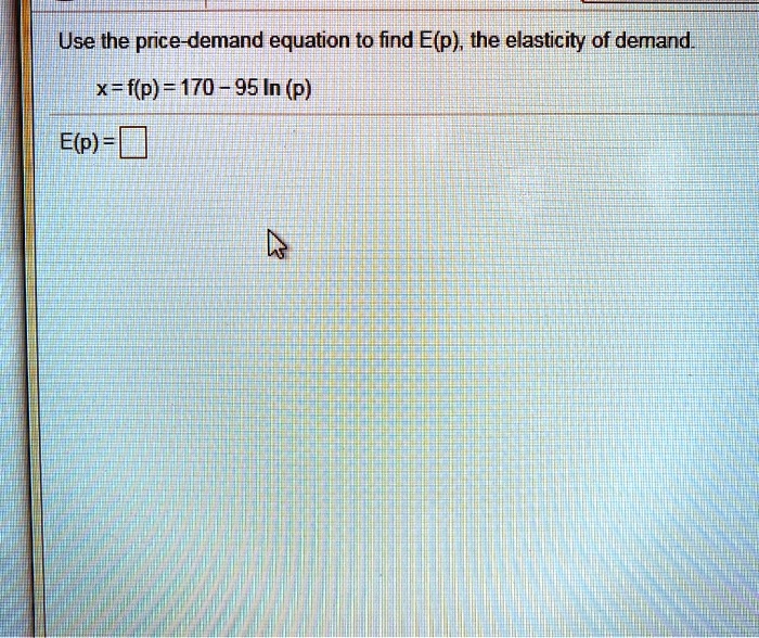 How to Find Price Demand Equation 