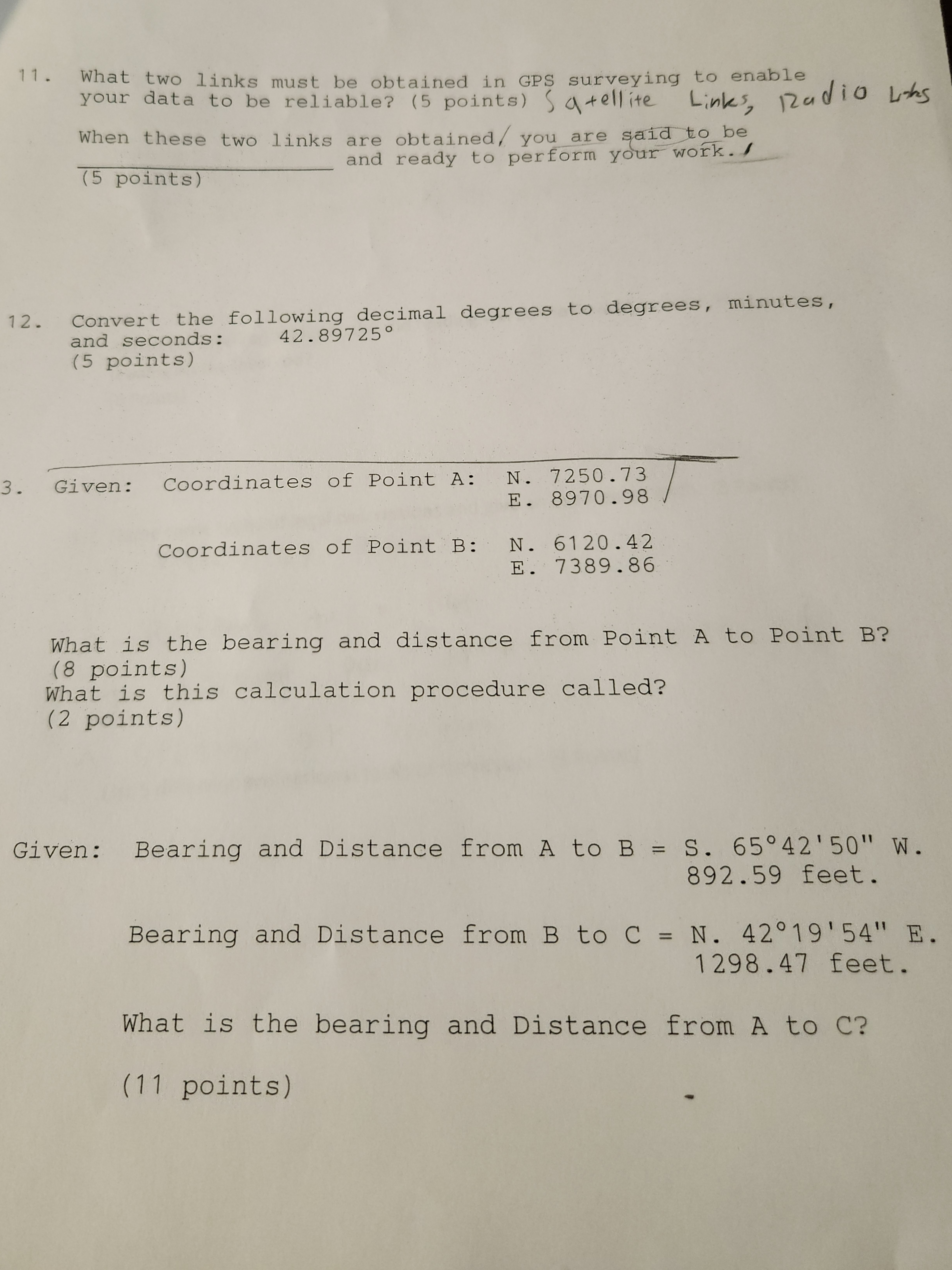SOLVED GPS surveying