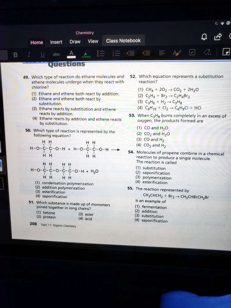 SOLVED: Chemistry Home Insert Draw View Class Notebook B [ U abe ..3 ...