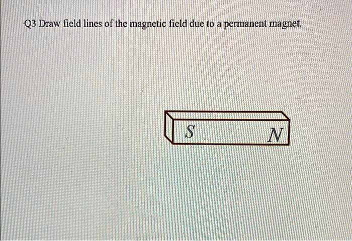 SOLVED: Q3 Draw field lines of the magnetic field due to a permanent ...