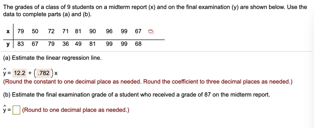 The Grades Of A Class Of 9 Students On A Midterm Repor Itprospt