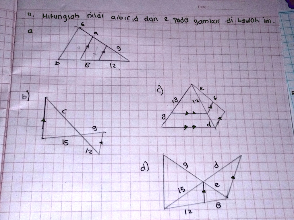 SOLVED: Hitunglah Nilai A, B, C, D Dan E Pada Gambar Di Bawah Ini ...