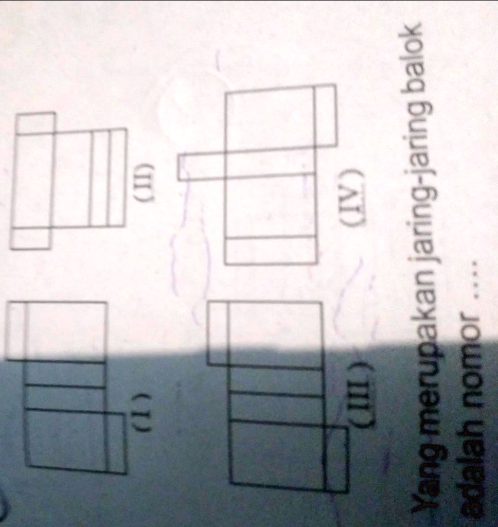 SOLVED: Yang Merupakan Jaring-jaring Balok Adalah Balok (IV ) Jaring ...