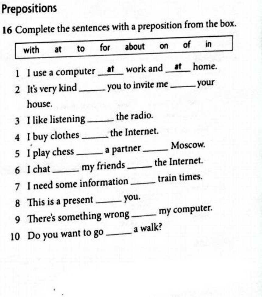 Free preposition worksheet student writes the correct 50 off