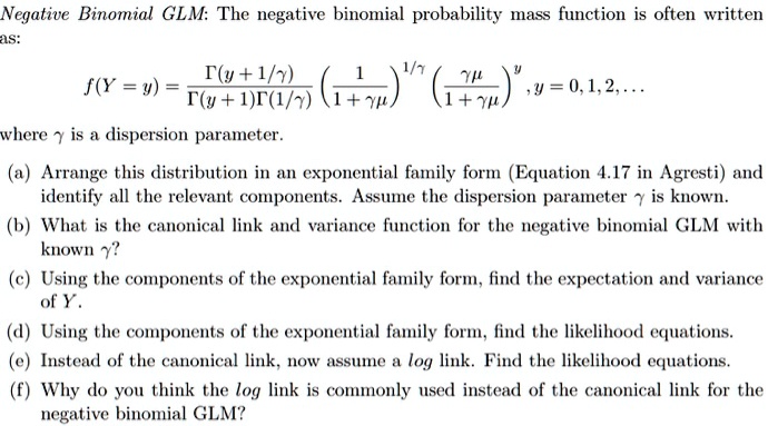 glm negative binomial link function