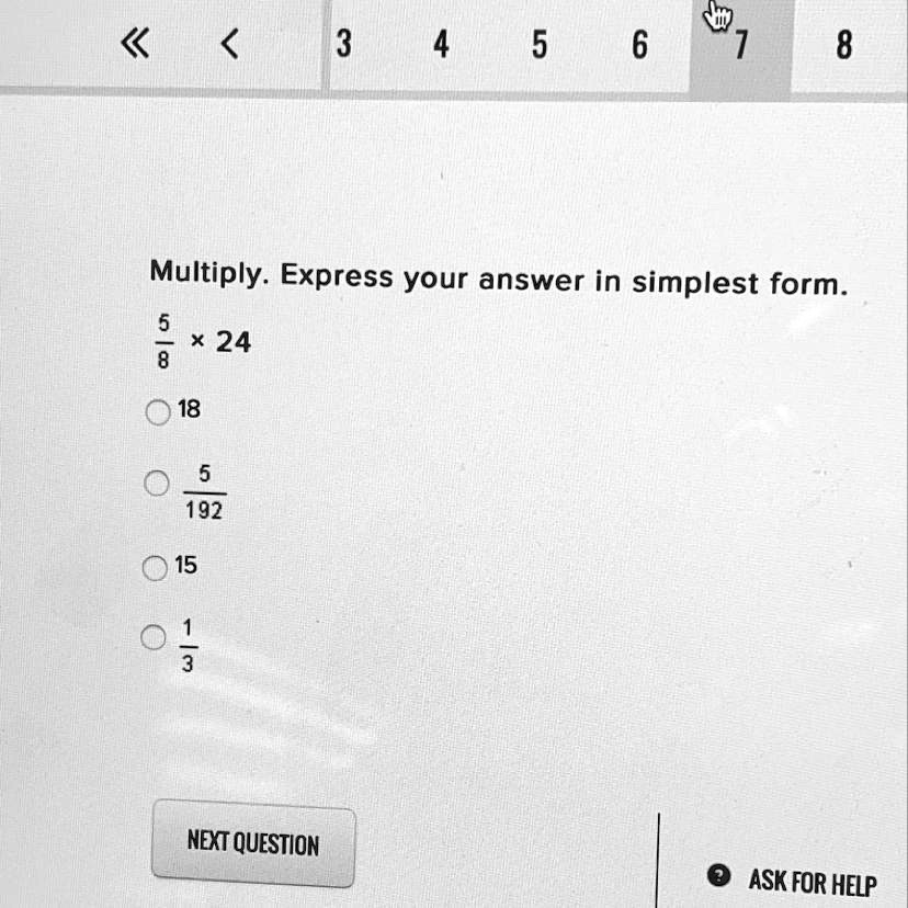 multiply express each answer in its simplest form