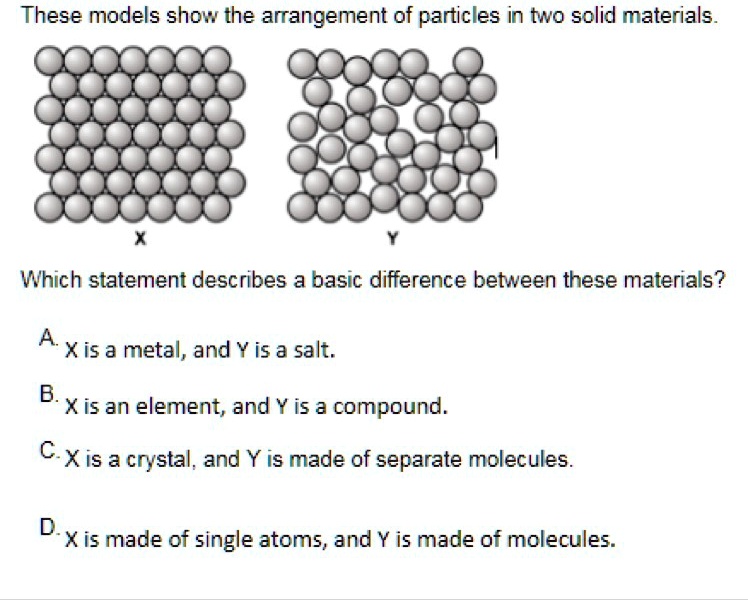 Metal Particles Solids SOLVED: 'PLEASE HELP, THANK YOU!!!!! These models show the arrangement ...