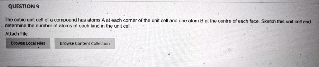 SOLVED: The cubic unit cell of a compound has atoms A at each corner of ...