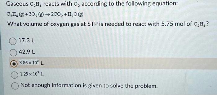 SOLVED Gaseous C2H2 reacts with O2 according to the following