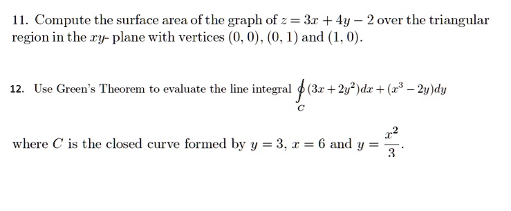 11 Compute The Surface Area Of The Graph Of Z 3x Itprospt