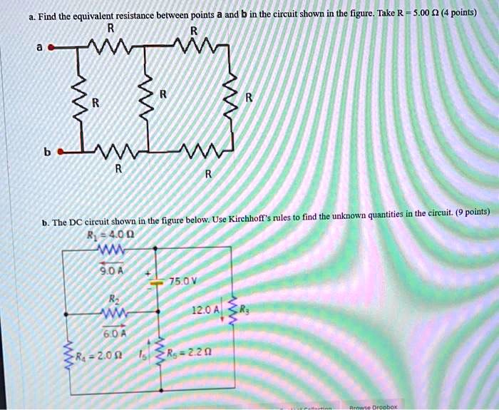 equivalent resistance between points and in the circuit shown the ...
