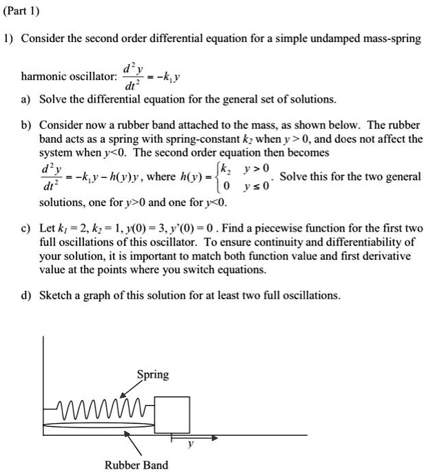 SOLVED Consider the secondorder differential equation for a simple