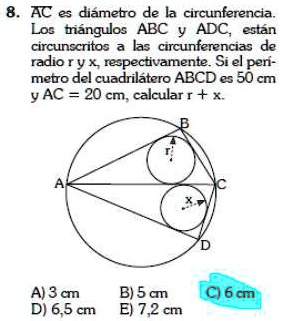 SOLVED: Esta bien . Digan si o no plis AC e diametro de la ...