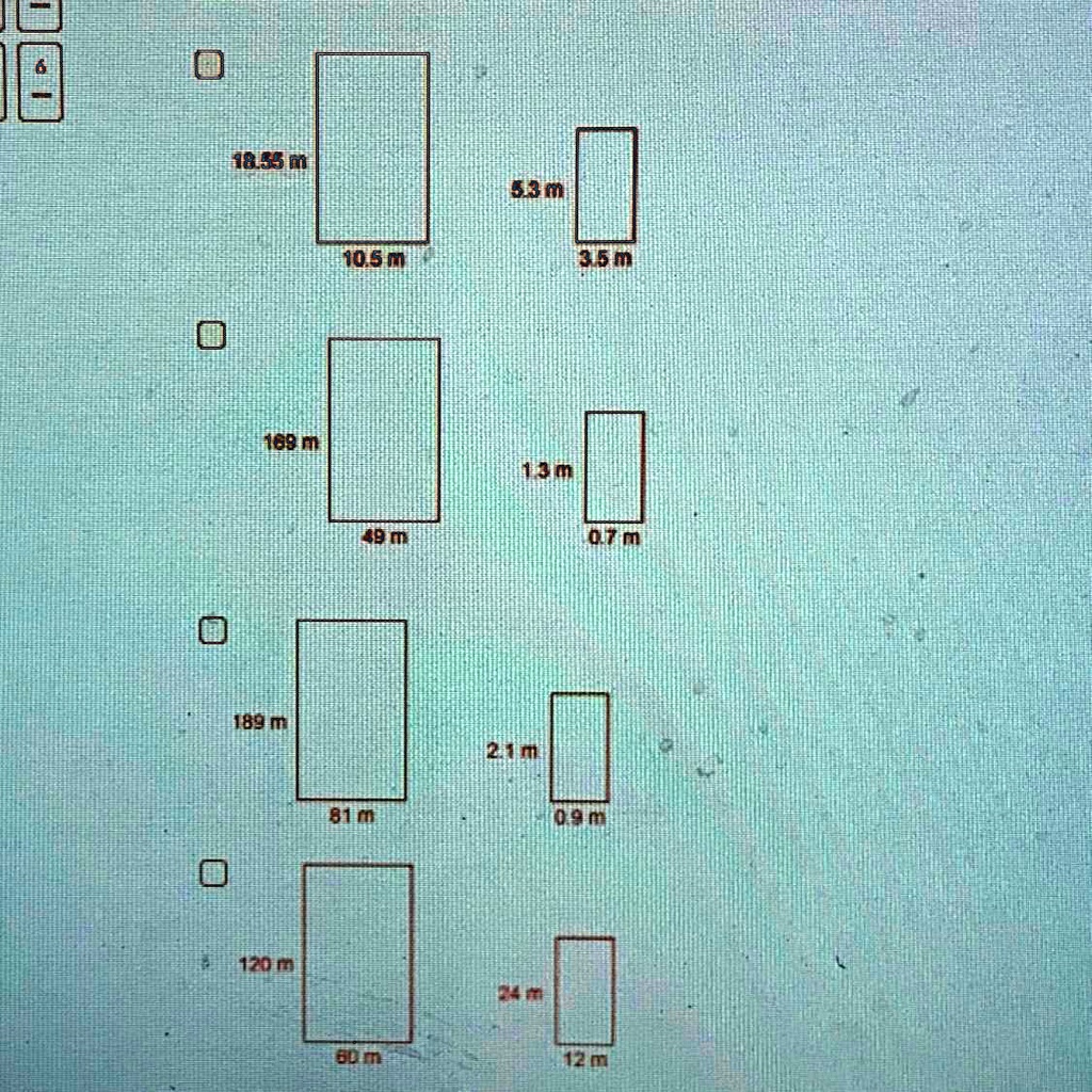 SOLVED Which pairs of rectangles are similar polygons? Select each