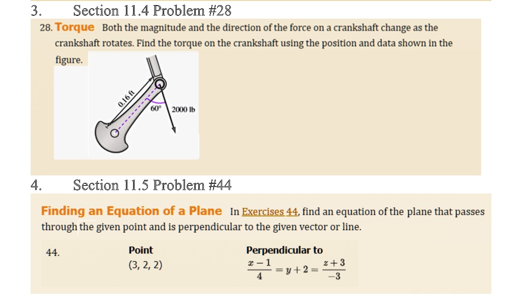 SOLVED 3 Section 11.4 Problem 28 28. Torque Both the magnitude and
