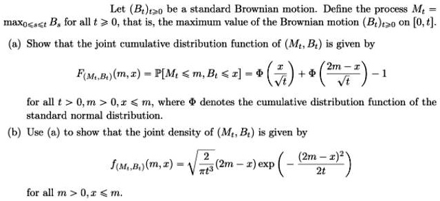 let bjtzn be standard brownian motion define the process mt 