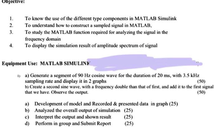 objectve to know the use of the different type components in matlab ...