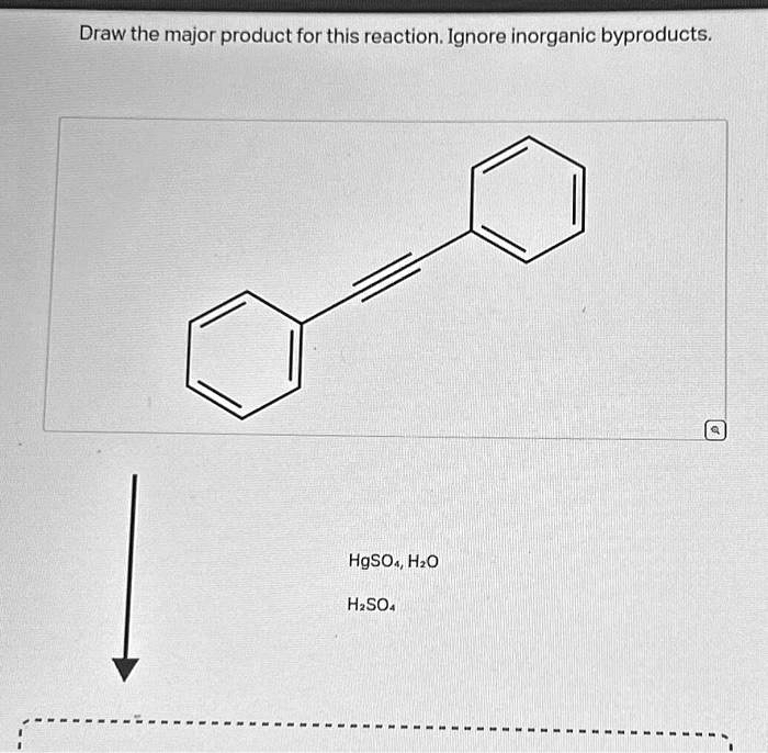 SOLVED: Draw the major product for this reaction. Ignore inorganic ...