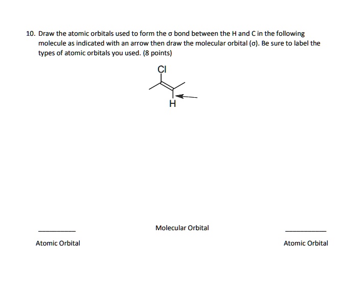 SOLVED:Draw the atomic orbitals used to form the bond between the Hand ...