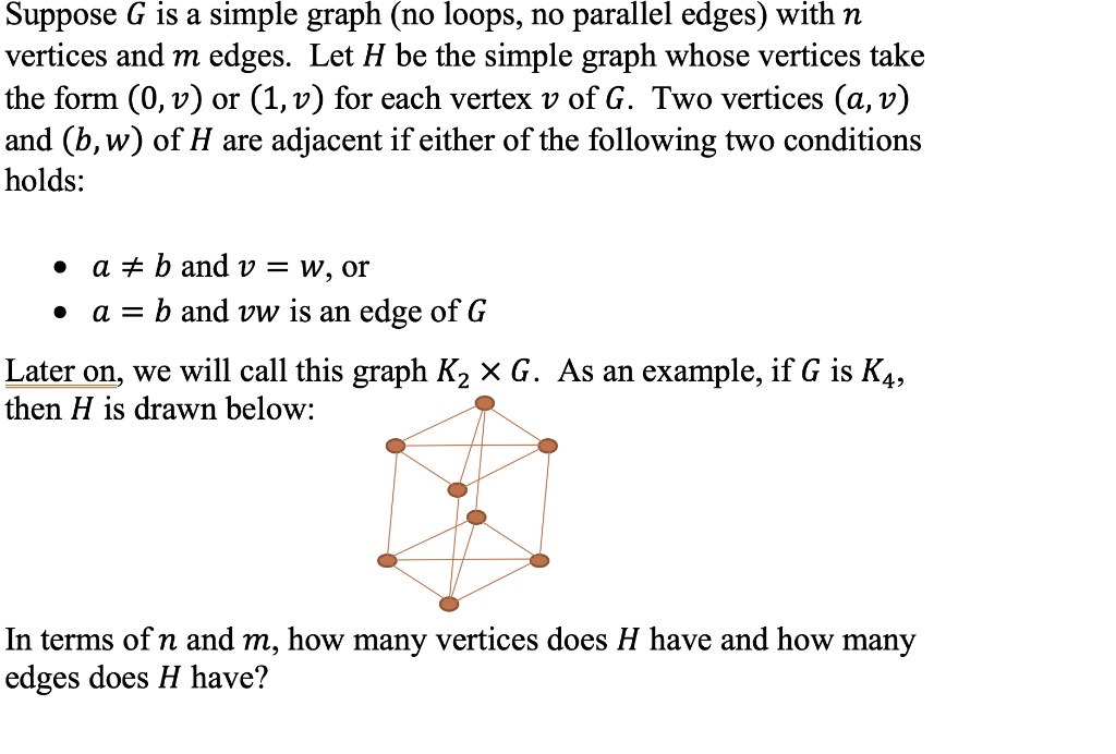 Suppose G is a simple graph (no loops, no parallel edges) with n ...