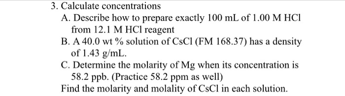 how to calculate ppm from molarity