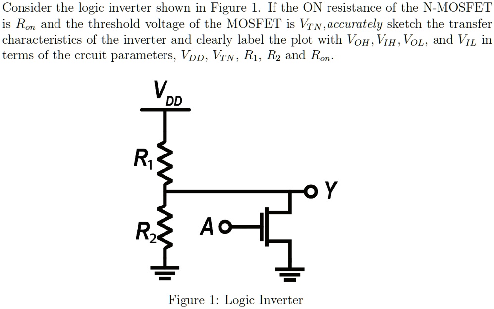 Solved Consider The Logic Inverter Shown In Figure 1 If The On