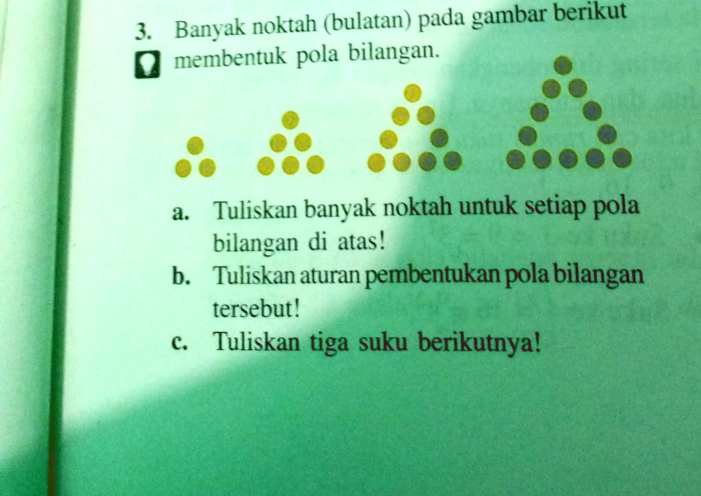 SOLVED: Tolong Diwawab Nomor 3 Banyak Noktah (bulatan) Pada Gambar ...