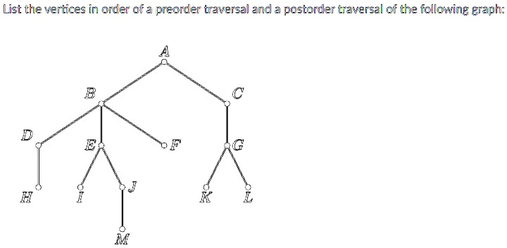 Traversals Examples In Math Geometry SOLVED: Discrete Mathematics For question 1, just list the vertices ...