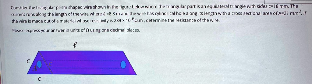 consider the triangular prism shaped wire shown in the figure below ...