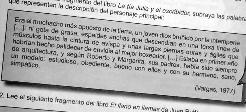 SOLVED: Subraya Las Características De Los Personajes Que Representan ...