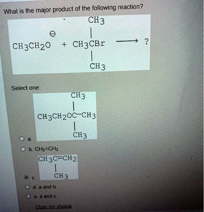 SOLVED: What Is The Major Product Of The Following Reaction? CH3 ...