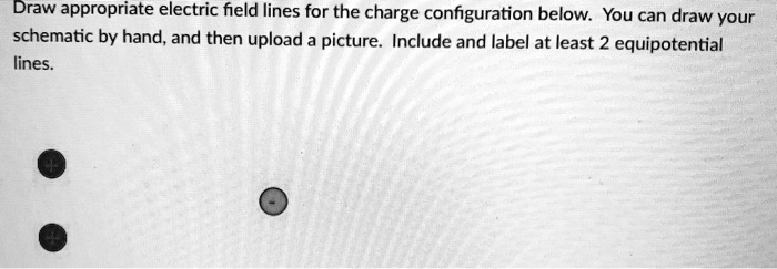 Line Configuration Drawing SOLVED: Draw appropriate electric field lines for the charge ...
