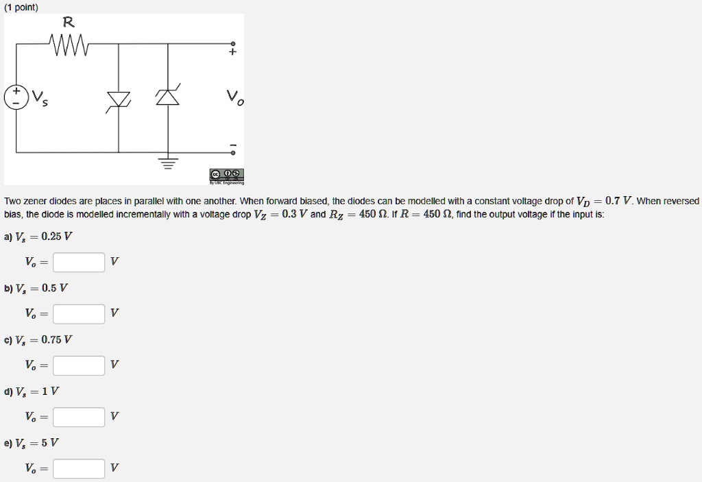 SOLVED Two zener diodes are placed in parallel with one another. When