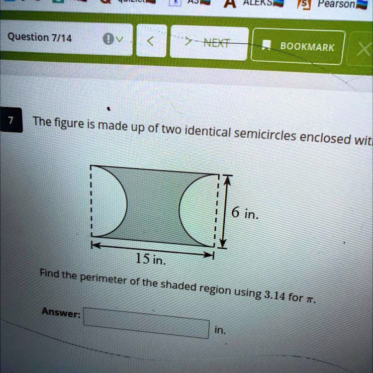 solved-the-figure-is-made-up-of-two-identical-semicircles-enclosed