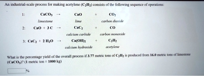 SOLVED An industrial scale process for making acetylene C2H2