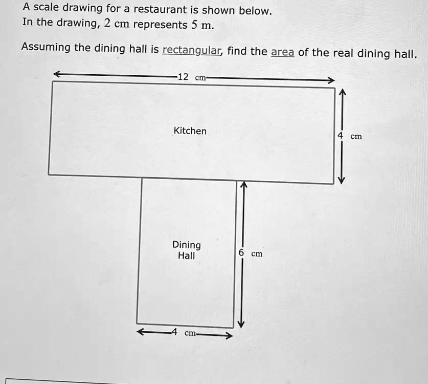 SOLVED A scale drawing for a restaurant is shown below In the drawing