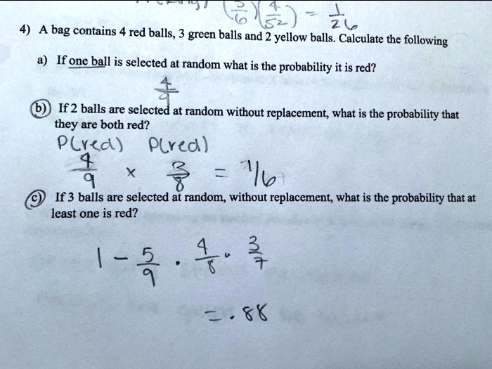 Solved Experiment: A bag contains 4 colored balls (a blue, a