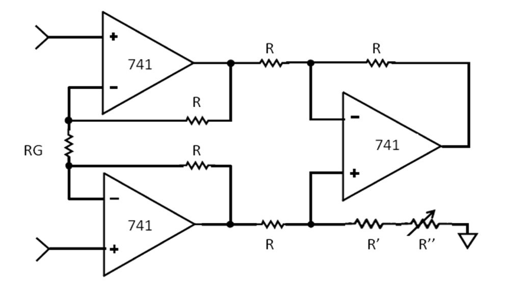 SOLVED Design the 3 opamp based instrumentation amplifier shown in