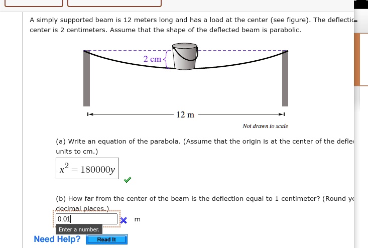 SOLVED: A simply supported beam is 12 meters long and has a load at the ...