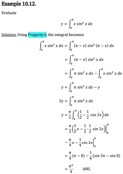 integration of sin y dx formula