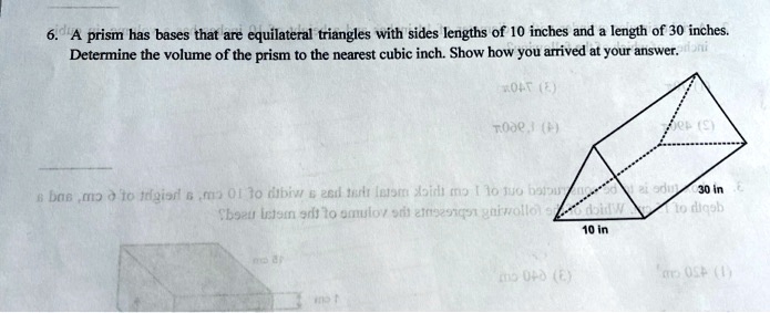 a prism has bases that are equilateral triangles with sides lengths of ...