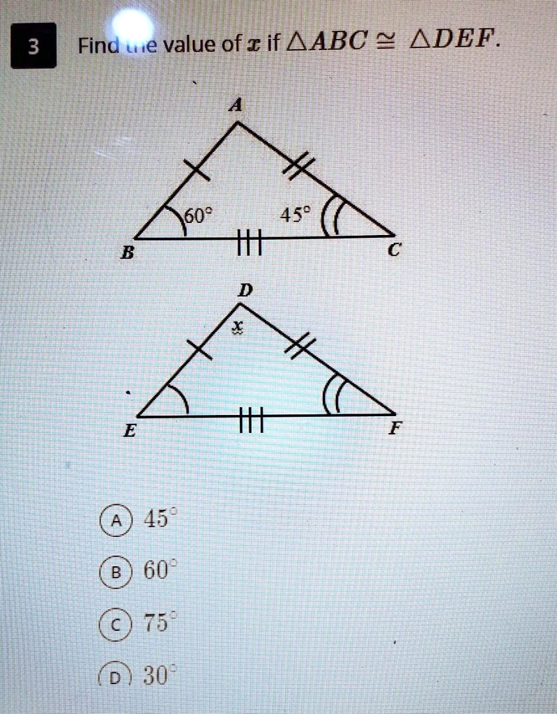 what is the value of x in triangle abc